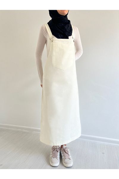 Viva Vogue Gabardine Hijab Gilet Salopet Dress