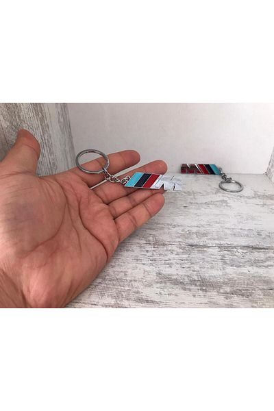 ŞENYILDIZ AKSESUAR BMW M BMW-M METAL CHROME COATED KEYRING DOUBLE DIRECTIONAL 1 PIECE