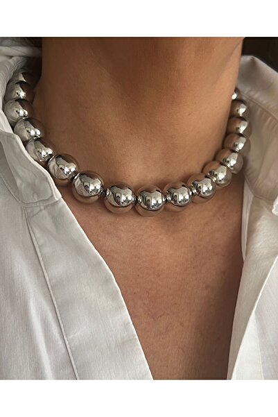 tones official Design Modern Large Ball Choker Necklace