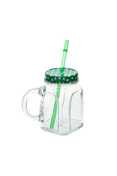 Paşabahçe Straw Jar Glass with Handle 450 Cc