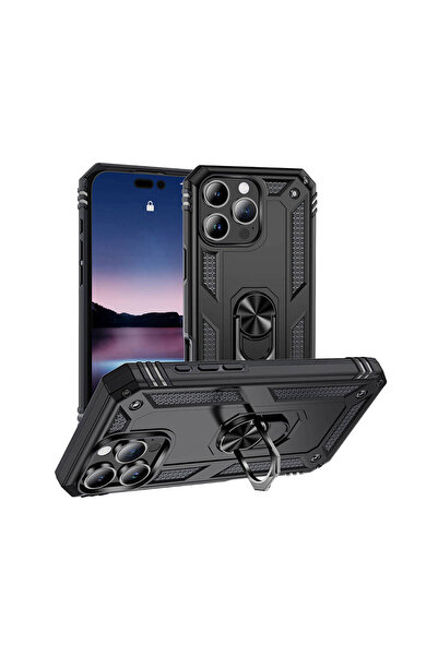 Rivor Apple iPhone 16 Pro Max Uyumlu Kılıf Kamera Korumalı Military Armour Yü...