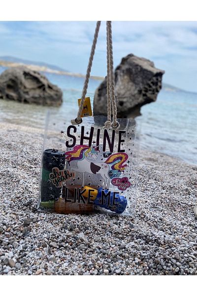 4nio Transparent Beach Handbag -shine Unicorn