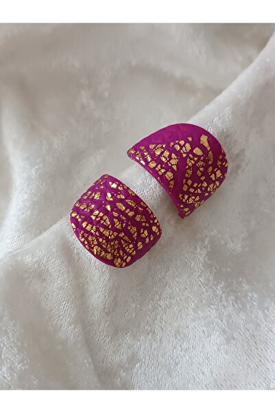 La fee aksesuar تصميم مخصص - أقراط من الفولاذ المطوي من البوليمر، نموذج مكشكش...