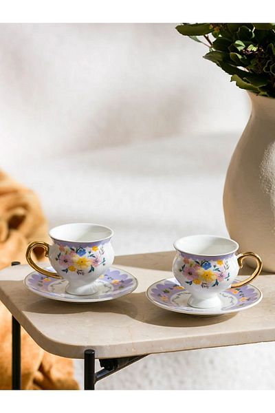 LC Waikiki Porcelain 2-Person Coffee Cup Set 80 Ml city