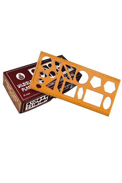 YILDIZLAR HOME Stars Geometric Template Ruled with Atatürk 25 Cm(24 PIECES) 40