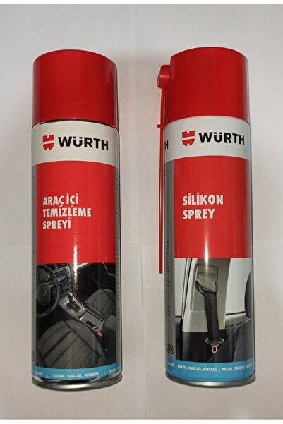 Würth Araç İçi Temizleme Spreyi 500ml + Silikon Sprey 500ml