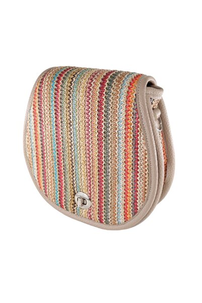 HFKY Straw Women's Shoulder Bag. Mix Straw Knitted Bag 287