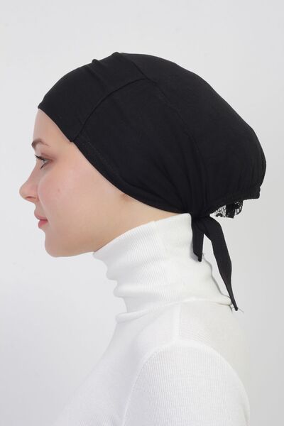 manolyaşal islamic hijab غطاء حجاب عملي بدون خياطة وغير قابل للانزلاق - أسود