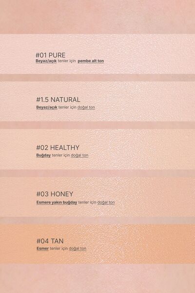 Amuse Dew Power Vegan Cushion Spf 50 Pa (KORENDY) Centella Ve Peptitli Parlak Bitişli 15g #1.5 Natural