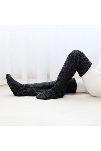 kubbe Теди плюшени чорапи за сън Welsoft до коляното Домашни чорапи за топли крака Дълги чорапи