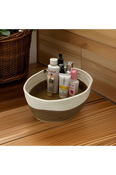 Evrimax مصنوع يدويًا من الجوت - منظم من الخوص قابل للغسل - صندوق - صندوق منظم