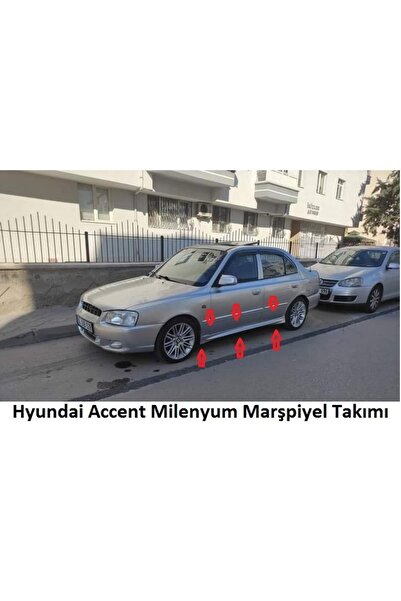 Hyundai Accent Milenyum Marşpiyel Takımı Boyasız Siyah
