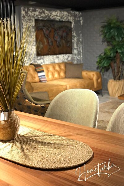 HomeTurko Hometurko, Doğal Jüt, Hasır, Amerikan Servis, Runner. 35x100