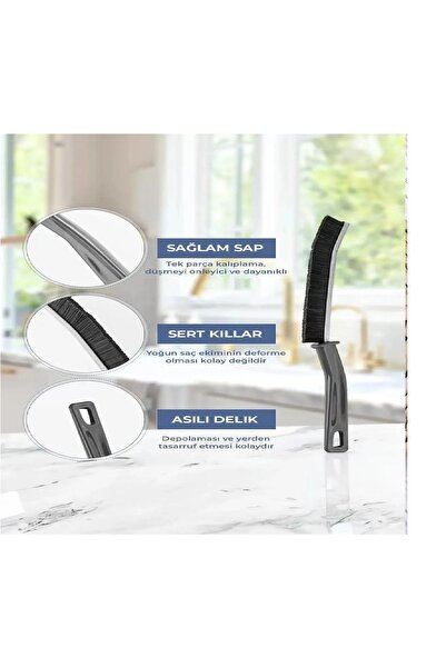 FIRÇAMAX 1 Adet Çok Amaçlı Multi Ince Temizlik Fırçası Derz Arası Banyo Mutfa...