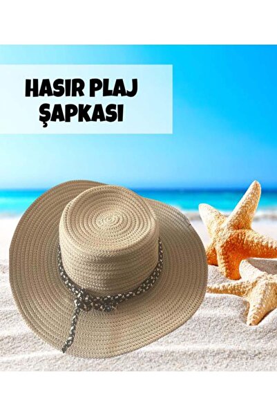 Evrimax Ψάθινο καπέλο παραλίας που πλένεται Πολυτελή αξεσουάρ Αντιτσαλακωτική...