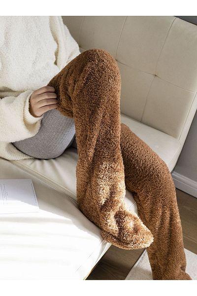 kubbe Tedy Plush Sleeping Socks Welsoft Above Knee Home Socks Foot Warmer Long Socks