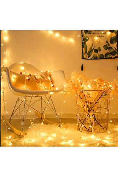 rkm store 10 Metre Gün Işığı 100 Ledli Fişli 8 Fonksiyonlu Yılbaşı Ağacı Işığı Organizasyon Led Işık