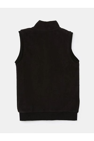 LC Waikiki Vestă fleece pentru copii LCW pentru băiat - neagră nouă, guler vertical