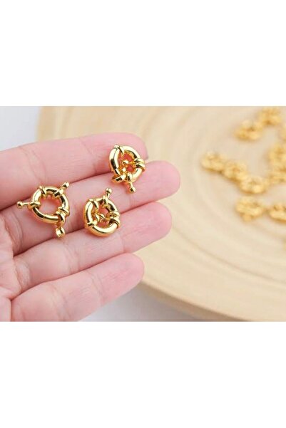 Jerberaa takı Altın Kaplama Altın Takılabilen Gemici Kilit Sistem 1 Adet