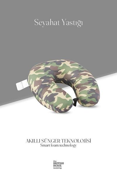 Britishome Bedding Visco Travel Pillow Orthopedic Comfortable Sleeping Pillow Postoperative Pillow Soldier Travel