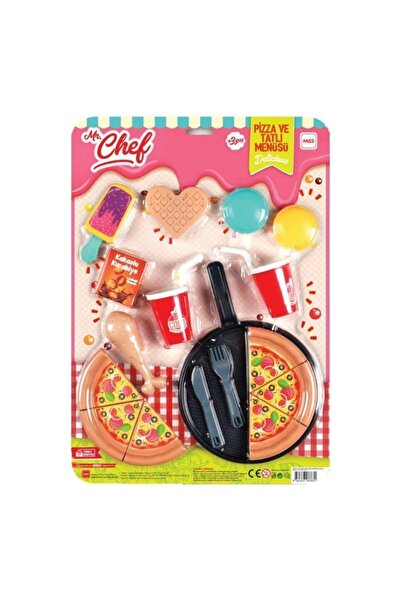 MGS OYUNCAK Mr Cheef Pizza ve Tatlı Menüsü Oyuncak 17 Parça Kız Çocuk Evcilik...