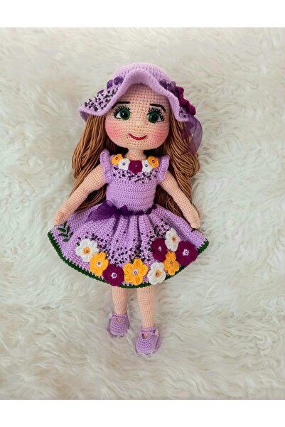 OYUNCAKPARK Lila Akasya Bebek Amigurumi Organik Oyuncak