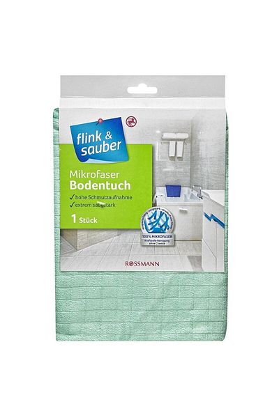 Flink Sauber Flink & Sauber Microfiber Floor Cloth Very Absorbent, 50x60 Cm