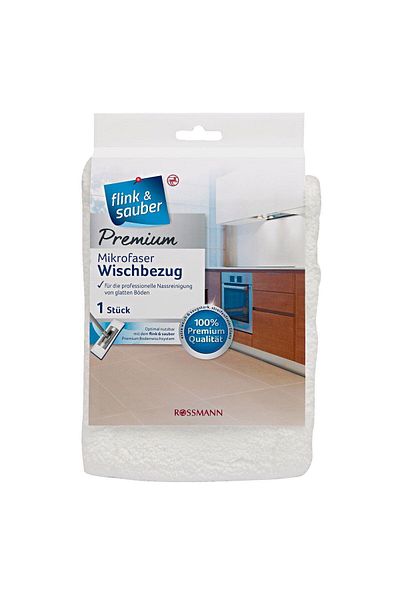 Flink Sauber Flink & Sauber Microfiber Mop Mop Spare White Premium 13,5x43 Cm