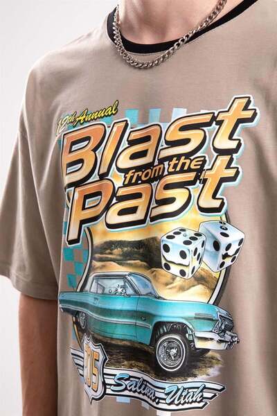 Flaw Wear Μπλουζάκι με στάμπα σε πέτρινο χρώμα