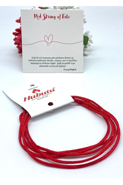 Concept HuBuTU 5-Piece Red Rope Men's Luck Wish Bracelet Set