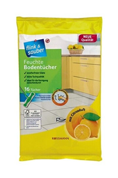 DOMOL Flink & Sauber Narenciye Kokulu Islak Yer Bezi 16'lı - 22x30 Cm