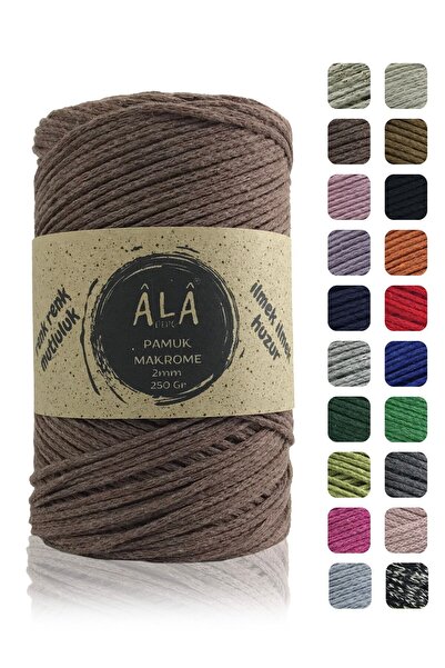 aladepo Koton Pamuk Makrome İpi 2mm Cotton Zincir Makrome Çanta İpi Supla İpi...