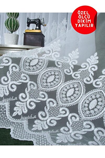 Emes Borelli Brode Tül Perde Sık Pile,(1/3),Dikim,akita,kruvaze,sunset,fon,perde,rustik,hayalet,düz,