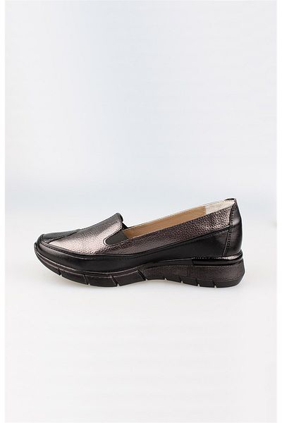 EDİK Γνήσιο δέρμα Edik Casual και Mother Shoes - Heel Cushioned System F127 Platinum