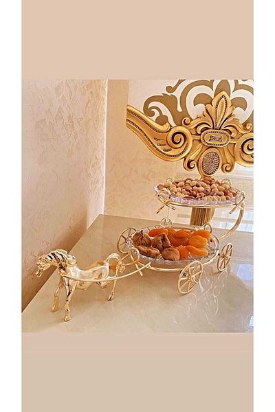 AZADE BAKIR Elçin Kristal 2-Tier Horse Presentation Rack