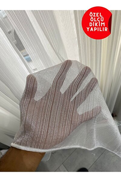 Emes Taç Sierra 4 TARAKLI TÜL,Perde Sık Pile,(1/3),Dikim,akita,kruvaze,sunset,fon,perde,rustik,hayalet