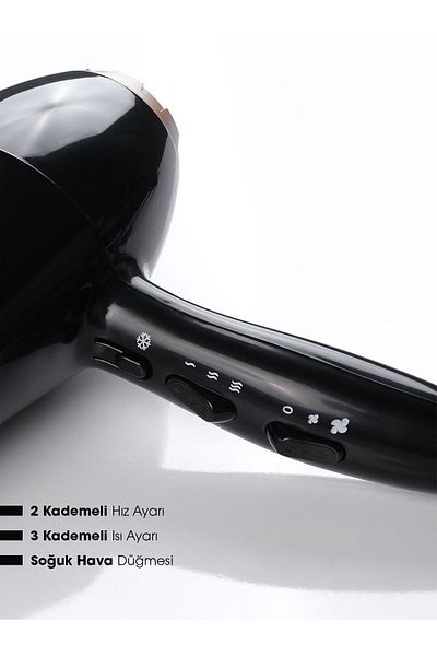 pirantech Ks224 Professional Blow Dryer & Hair Dryer - Speed and Heat Adjustable