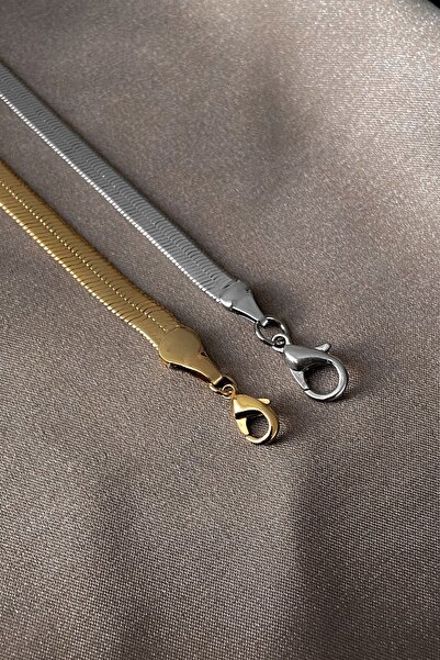 roshel %100 Çelik Garantili Italyan Zincir Kolye 45 Cm - 60 Cm Gold Altın Renk