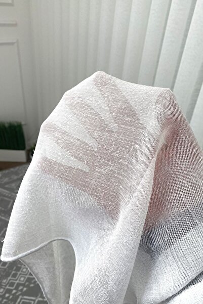 Emes Ленен тюл с каре за хол и детска стая - не се мачка, с прав шев