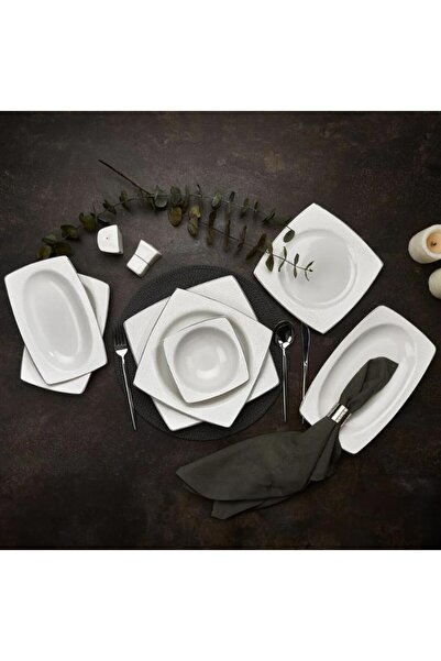 Kahramanlar Soft Karebone Yemek Takımı 55 Parça