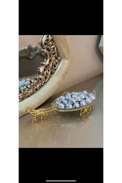 AZADE BAKIR Kardelen Crystal Single-Deck Horse Presentation Rack
