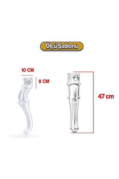 Badem10 Culoare Albă Plastic 4 Buc Valenta Picior Masă de Capăt 47 cm Mobilier Zigon Ceai Picior Masă de Capăt Picior