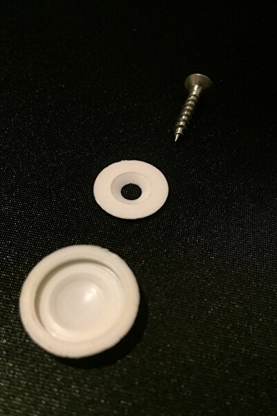 Genel Markalar Vida Gizleyici-geçmeli Plastik Pul Ve Kapak Beyaz- 50 Adet Vid...