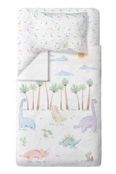 Casadora Baby Dino 100% Cotton Satin - Single Child Duvet Cover Set
