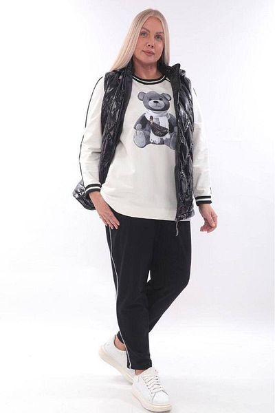 MAG FASHİON Σετ 3 τεμαχίων Plus Size - Γιλέκο, Παντελόνι, Κουκούλα