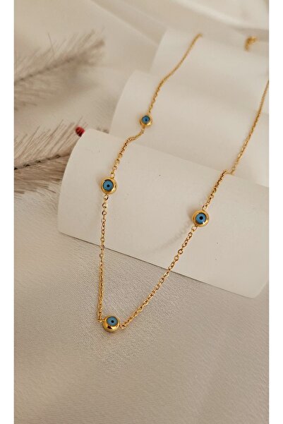 mavidenizaccesories قلادة من الفولاذ المقاوم للصدأ مع قلادة من الخرز على شكل ...