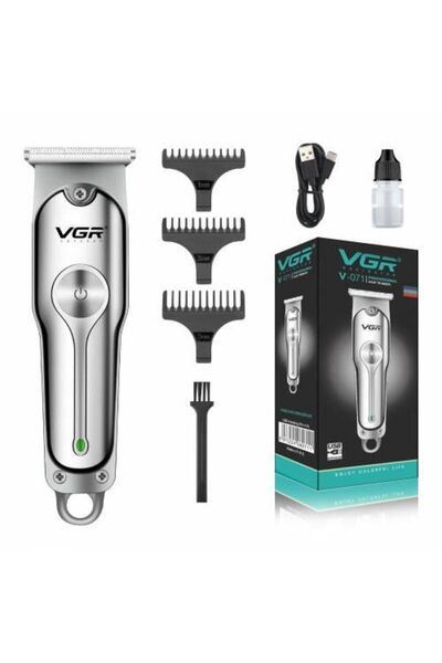 VGR V-071 Profesyonel Mini Şarjlı Gümüş Metal Saç Sakal Tıraş Makinesi