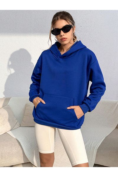 khufu Μπλε φούτερ Unisex με κουκούλα - Φούτερ χωρίς στάμπα