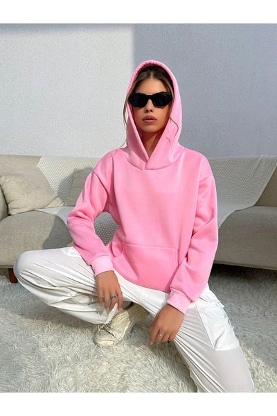 khufu ΡΟΖ ΚΟΥΚΟΥΛΑ ΧΩΡΙΣ ΕΚΤΥΠΩΣΗ ΑΠΛΟ ΦΟΥΤΕΡ UNISEX HOODIE