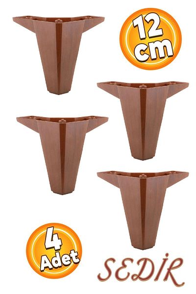 Badem10 Mobilier de lux Cedru Canapea Unitate TV Picioare Fotoliu 12 Cm Model Lemn Picioare Baza 4 Buc